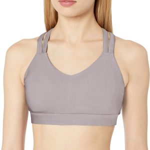 Womens Medium Support Compression Strappy Back Cami Bra